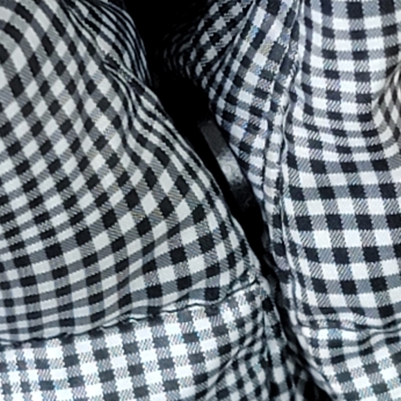 Lands' End White And Black Gingham Check Print Down Filled Puffer Vest Sz L Tall - Picture 11 of 15